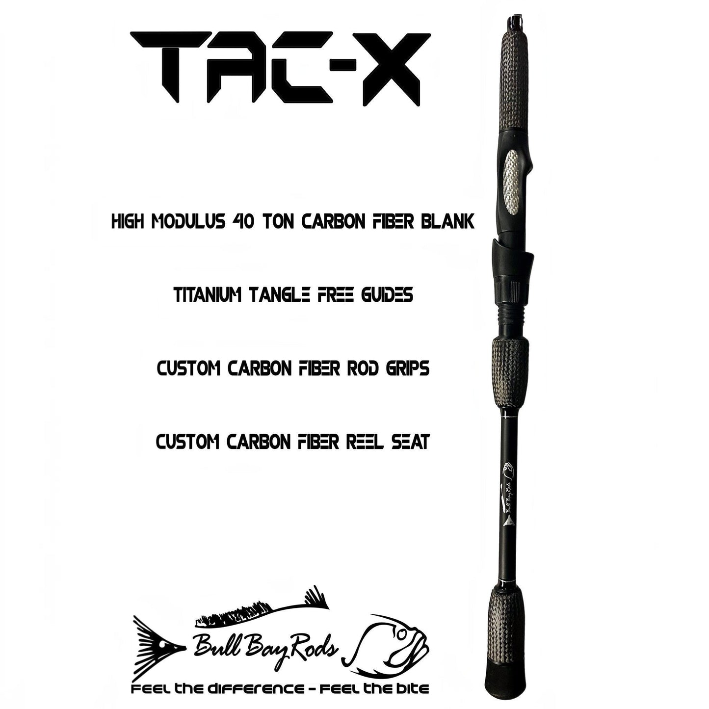 Bull Bay Tac X Carbon spinning Rods - Dogfish Tackle & Marine
