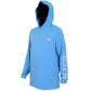 AFTCO Samurai Hooded Sun Shirt - Mint / Vivid Blue / Menthol - Dogfish Tackle & Marine